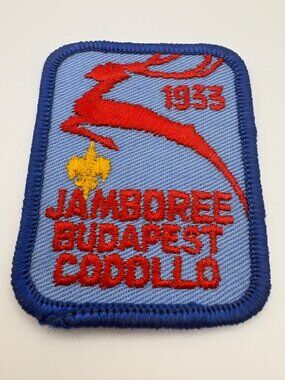 Vintage 1933 World Scout Jamboree Patch Budapest Godollo Hungary Stag Emblem
